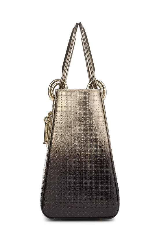 Gold Micro Cannage Quilted Calfskin Lady Dior Medium, , large image number 2