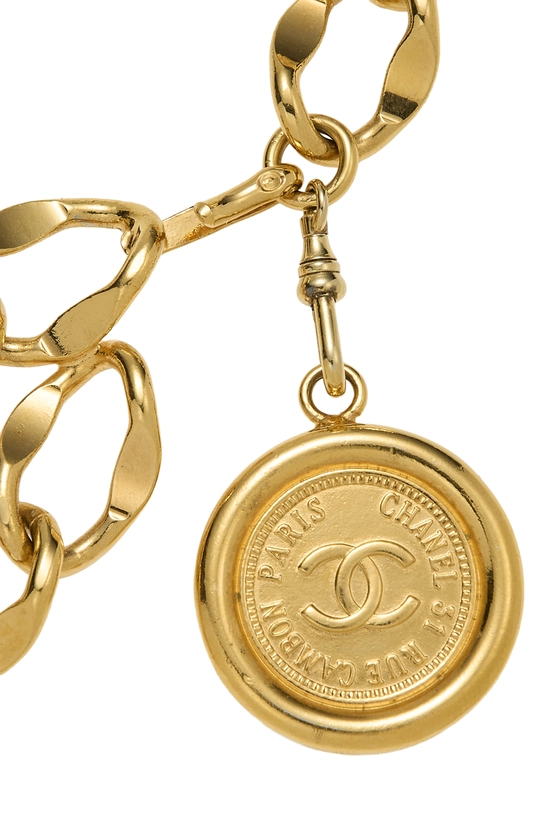 Pre-Owned Gold 'CC' Chain Belt 2 Q6AABW17DB00J