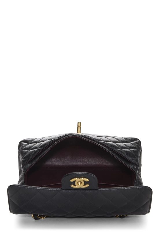 Black Quilted Caviar Classic Double Flap Small, , large image number 5