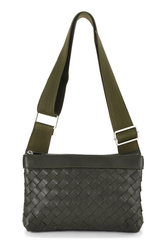Green Intrecciato Leather Duo Crossbody Bag, , large image number 0
