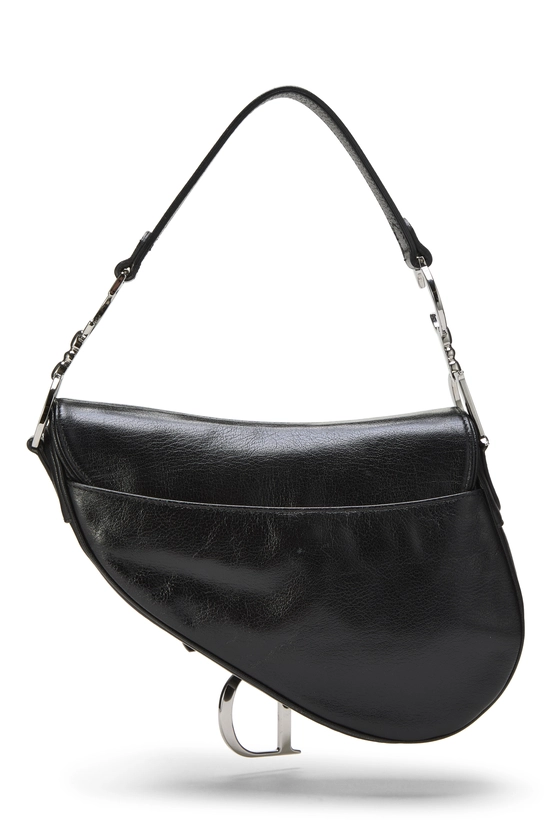 Black Leather Saddle Bag, , large image number 3