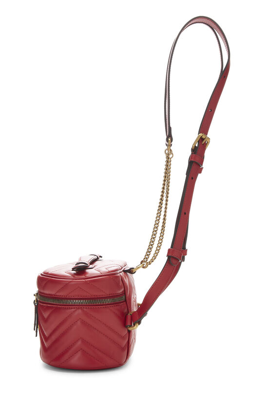 Red Leather GG Marmont Backpack Mini, , large image number 2
