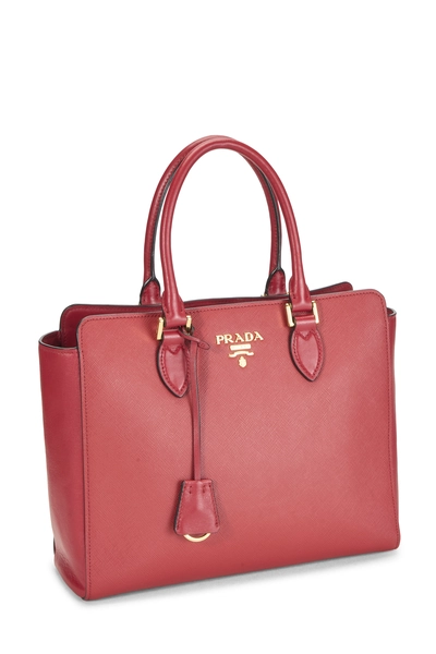 Prada Red Saffiano Convertible Handbag — photo 2