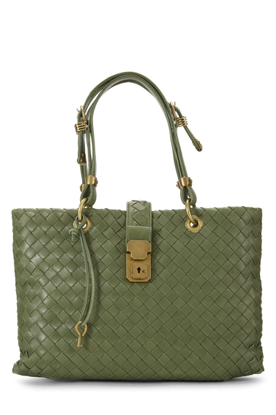 Green Intrecciato Capri Tote Small