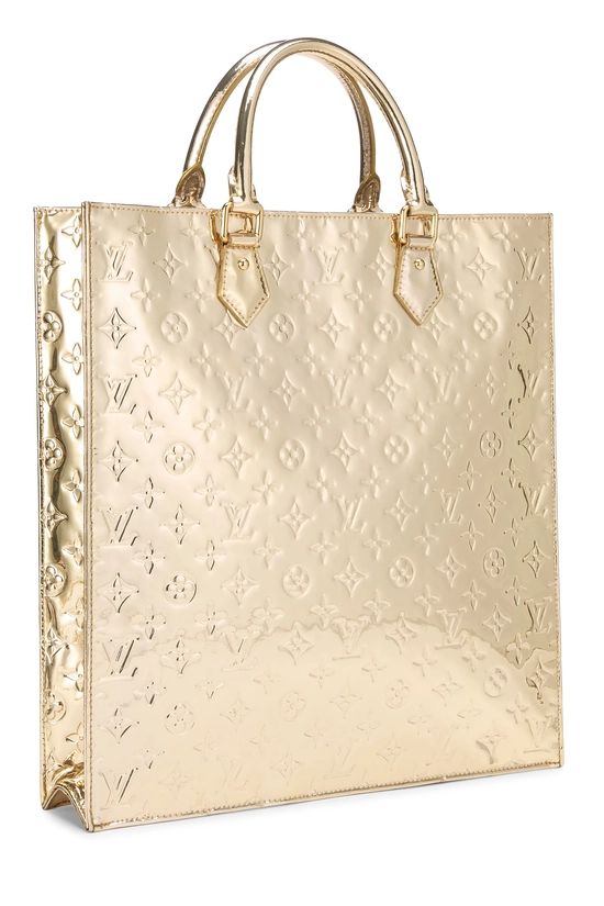 Gold Monogram Miroir Sac Plat, , large image number 1