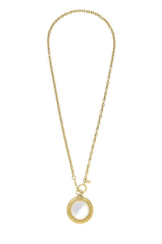 Gold 'CC' Loupe Necklace, , large image number 0
