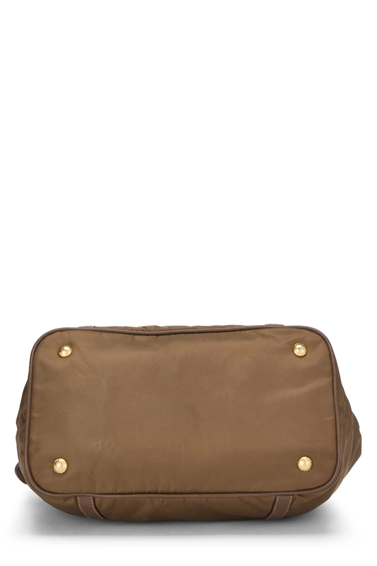 Brown Nylon Convertible Buckle Handbag, , large image number 4