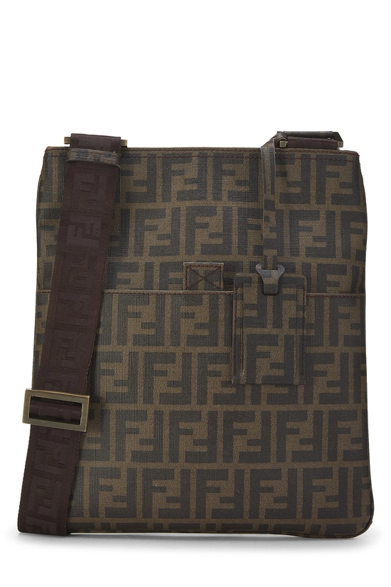 Brown Zucca Coated Canvas Flat Messenger Small, , large image number 0