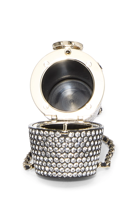 Gold Crystal Lipstick Case On Chain, , large image number 5