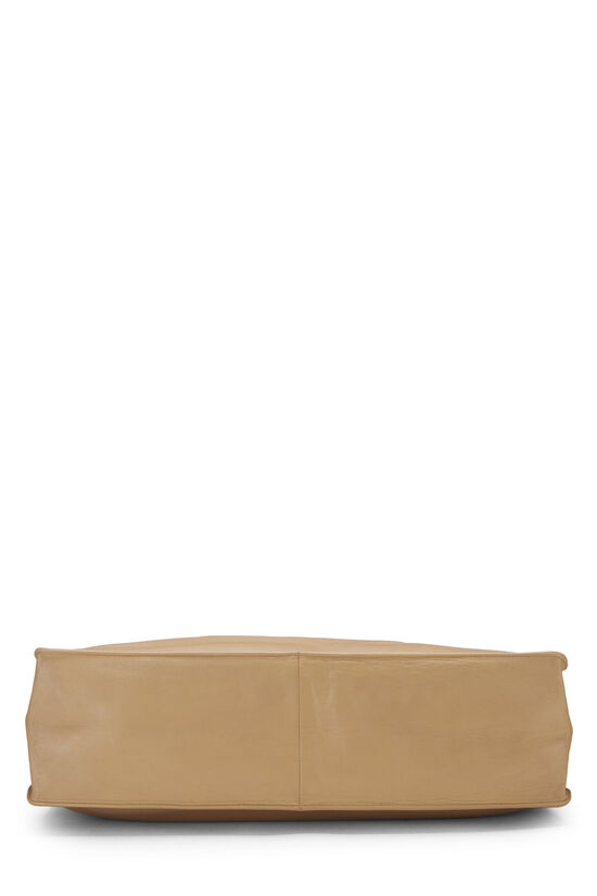 Beige Lambskin Flat Chain Handle Tote Medium, , large image number 4