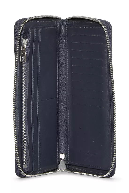 Navy Damier Infini Zippy Vertical Wallet, , large image number 3
