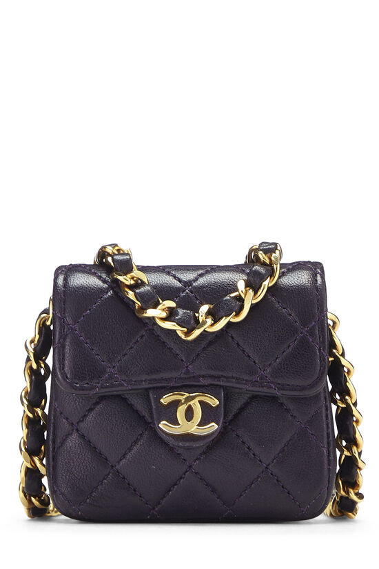 Chanel Black Leather Success Story Set Of 4 Micro Mini Bags with Quilted  Trunk Chanel