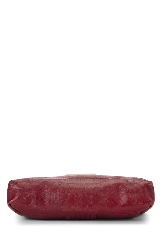 Red Leather Baguette Chain Bag, , large image number 4