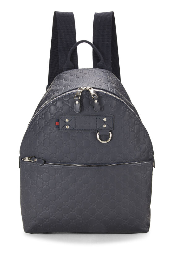 Black Rubberized Guccissima Backpack, , large image number 1