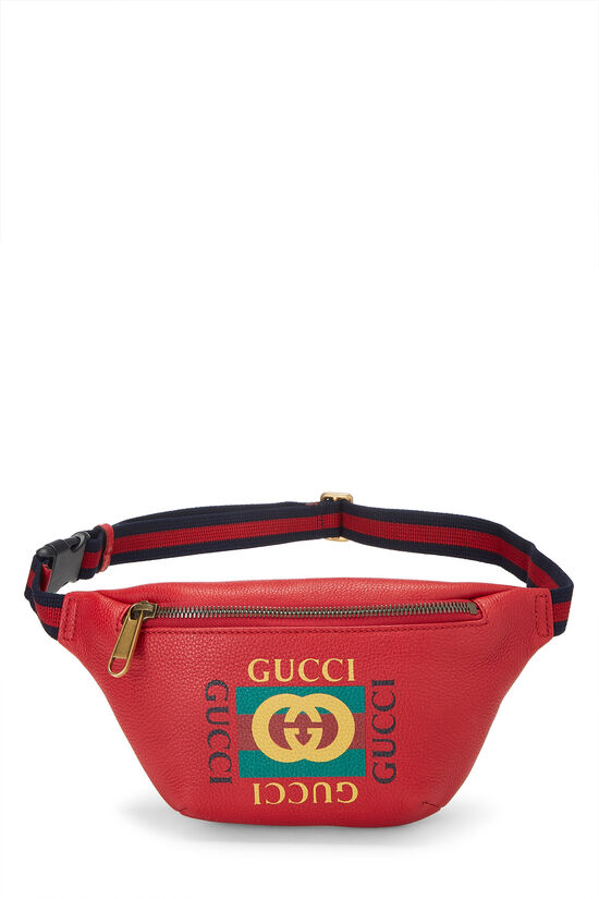 Red Leather Logo Belt Bag Small, , large image number 1