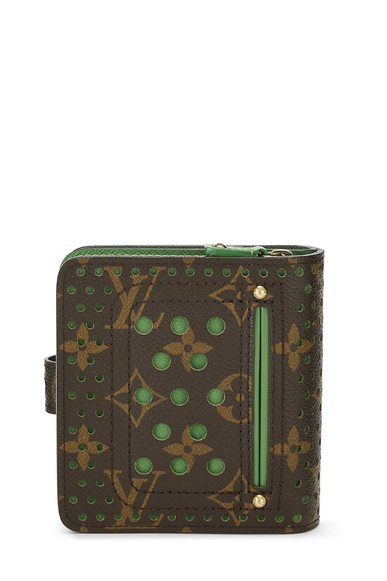 Green Monogram Canvas Perforated Zippy Compact, , large image number 2