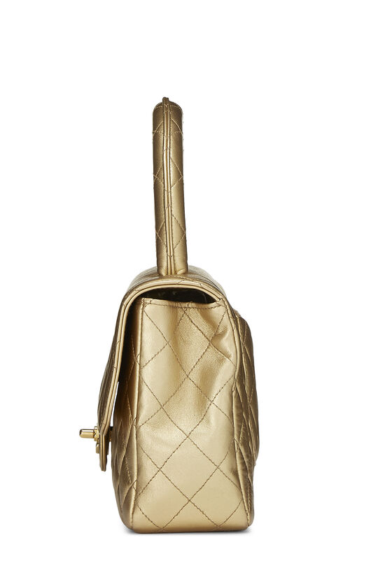 Chanel Metallic Gold Quilted Lambskin Kelly Flap Medium Q6B0OT1ID0000