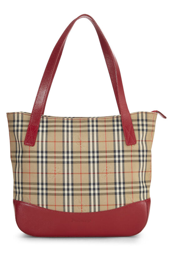 Red Haymarket Check Canvas Tote Small, , large image number 1