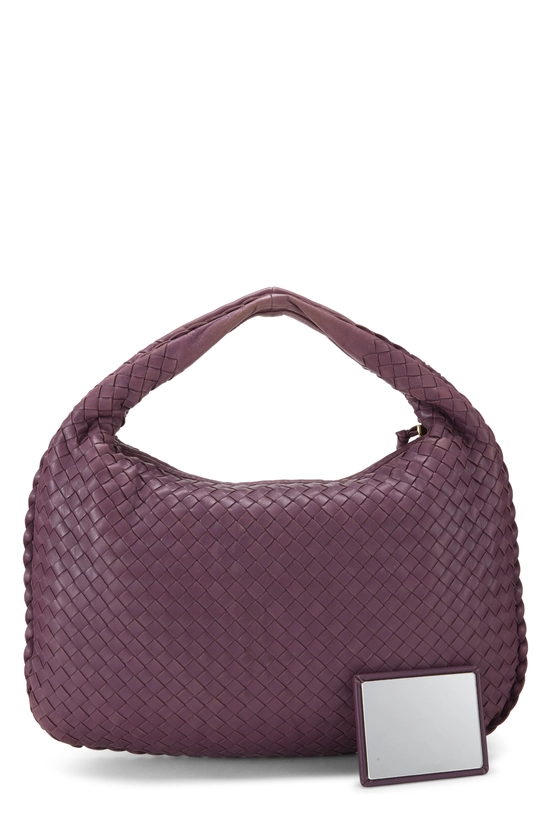 Purple Intrecciato Veneta Hobo Medium, , large image number 3