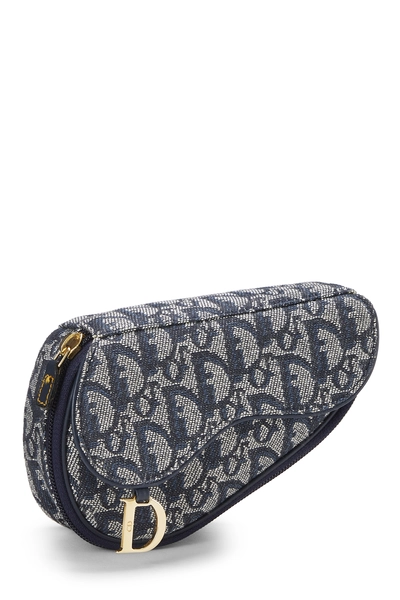 Navy Trotter Canvas Saddle Pouch, , large