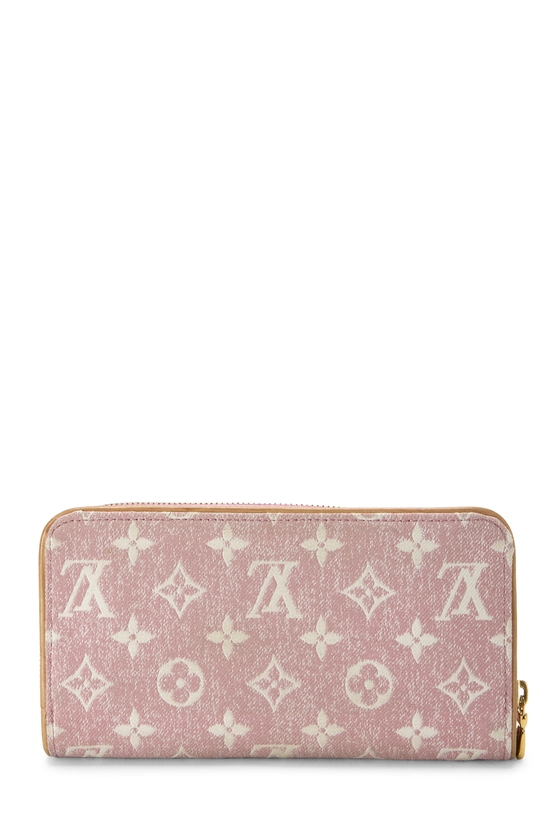 Pink Monogram Jacquard Denim Zippy Continental, , large image number 2