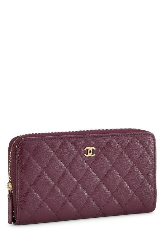 Purple Caviar Zip Around Wallet, , large image number 1