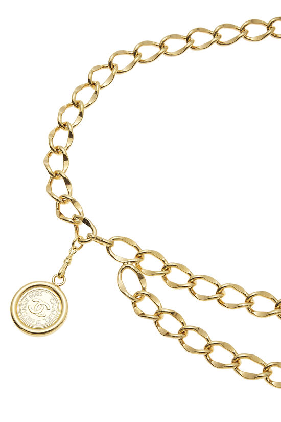 Chanel Gold Chain Double Belt with Medallion 1994