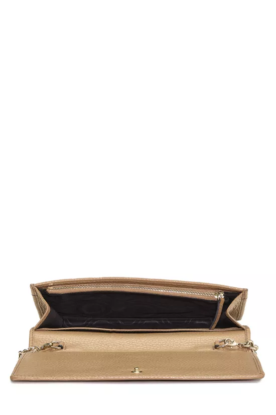 Beige Leather Soho Wallet On Chain (WOC), , large image number 5