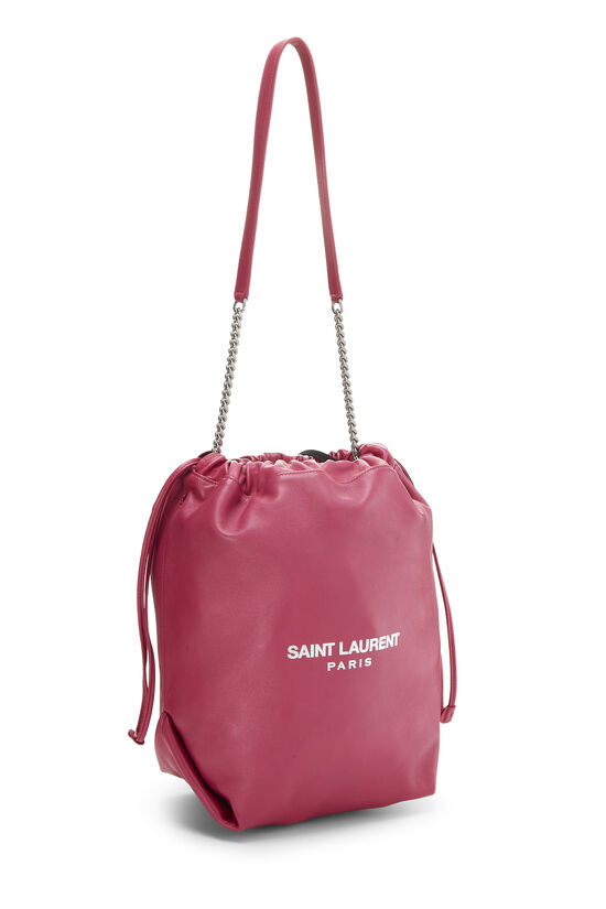 Pink Leather Teddy Bucket Bag, , large image number 1