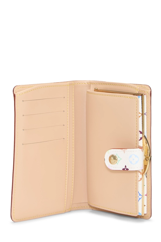 Takashi Murakami x Louis Vuitton White Monogram Multicolore Porte-Monnaie Viennois Wallet, , large image number 3