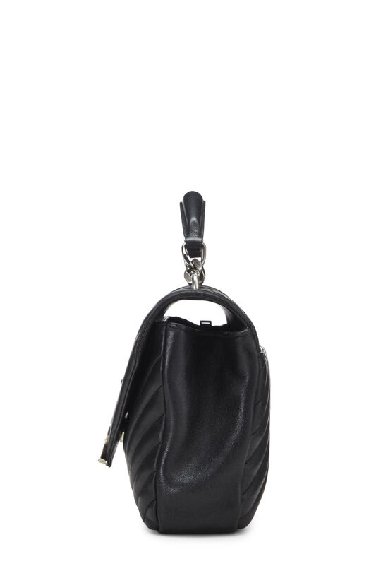 Black Leather College Shoulder Bag Medium, , large image number 4