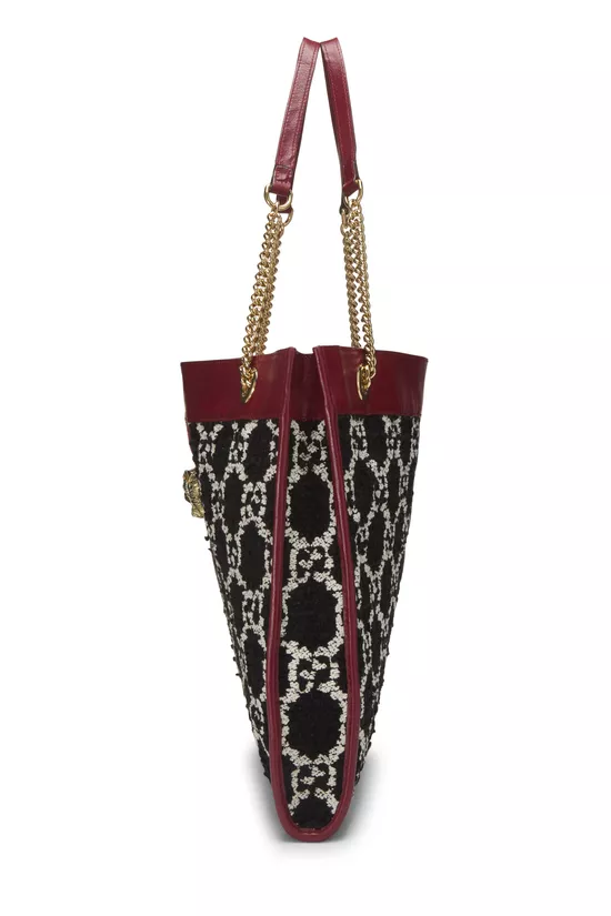 Multicolor Tweed Web Rajah Tote Large, , large image number 2