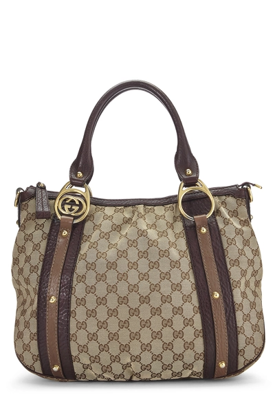 Gucci Original GG Canvas Interlocking Handbag Large