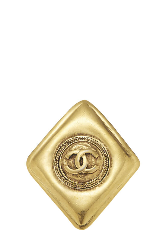 Vintage Coco Chanel Gabrielle Mademoiselle Brooch CC Logo Pin