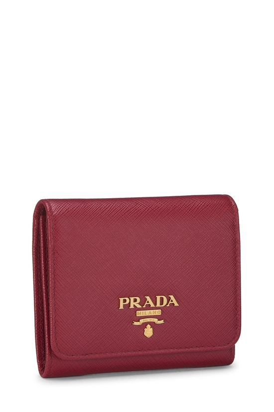 Red Saffiano Compact Wallet, , large image number 1