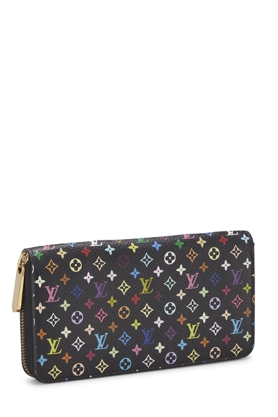 Takashi Murakami x Louis Vuitton Black Monogram Multicolore Zippy Continental, , large