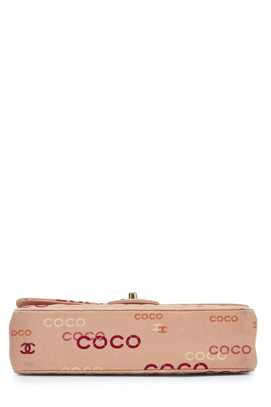 Chanel Vintage Coco Canvas Chocolate Bar E/W Flap Bag