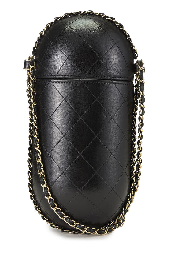 Black Lambskin Chain Around Phone Holder, , large image number 2