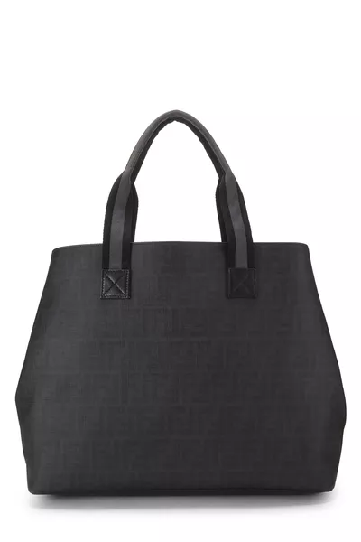 Black Zucca Coated Canvas Tote Large