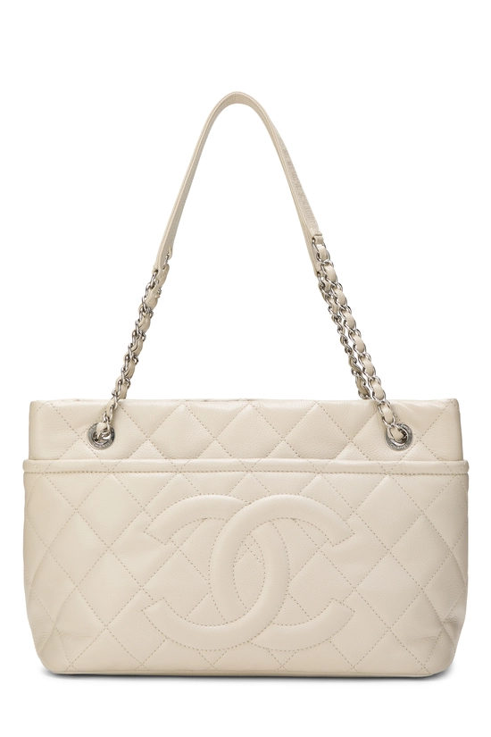 Cream Caviar Timeless 'CC' Soft Shopper Small, , large image number 0