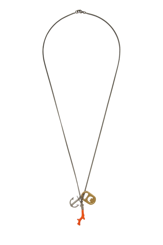 Silver Anchor Necklace, , large image number 0