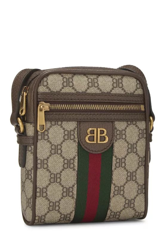 Balenciaga x Gucci Original GG Supreme Canvas Hacker Vertical Camera Bag Mini, , large image number 1