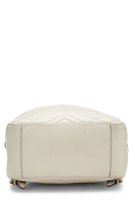 White Leather 'GG' Marmont Backpack, , large image number 6