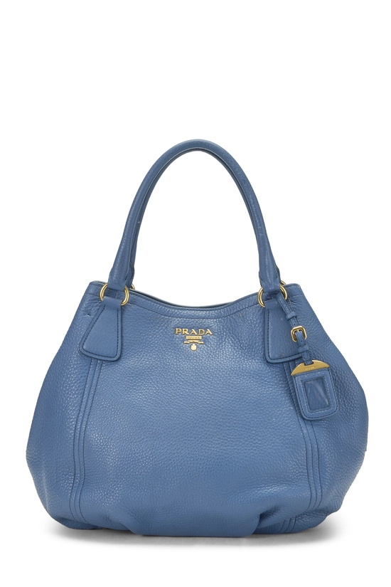 Blue Vitello Daino Sacca 2 Manici, , large image number 0