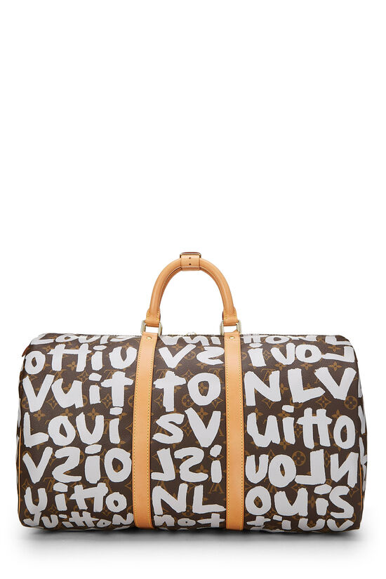 Stephen Sprouse x Louis Vuitton Grey Monogram Graffiti Keepall 50, , large image number 3