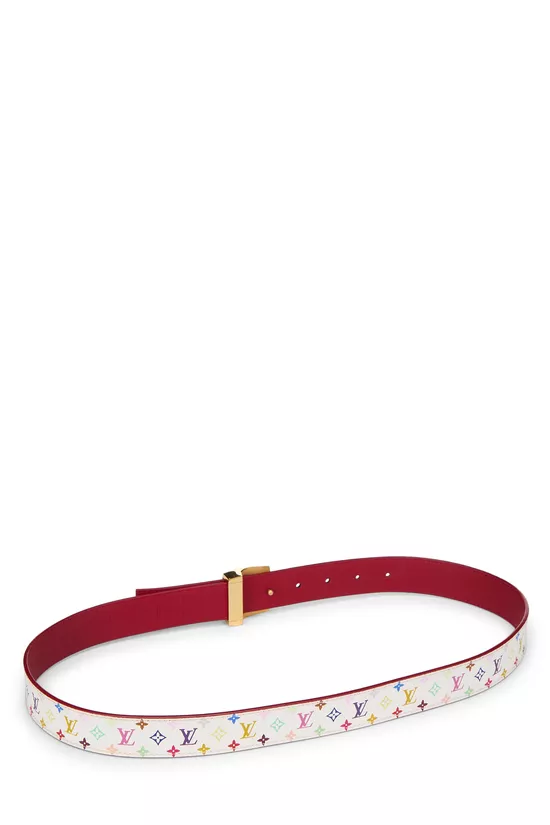 Takashi Murakami X Louis Vuitton White Monogram Multicolore Ceinture 90	, , large image number 2
