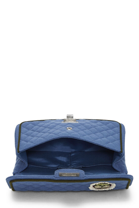 Chanel Paris-Salzburg Blue Wool Classic Double Flap Medium Q6B2XK4IB0000