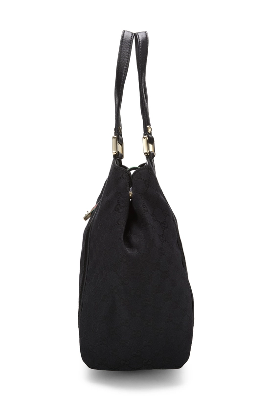 Black GG Canvas New Ladies Web Tote, , large image number 2