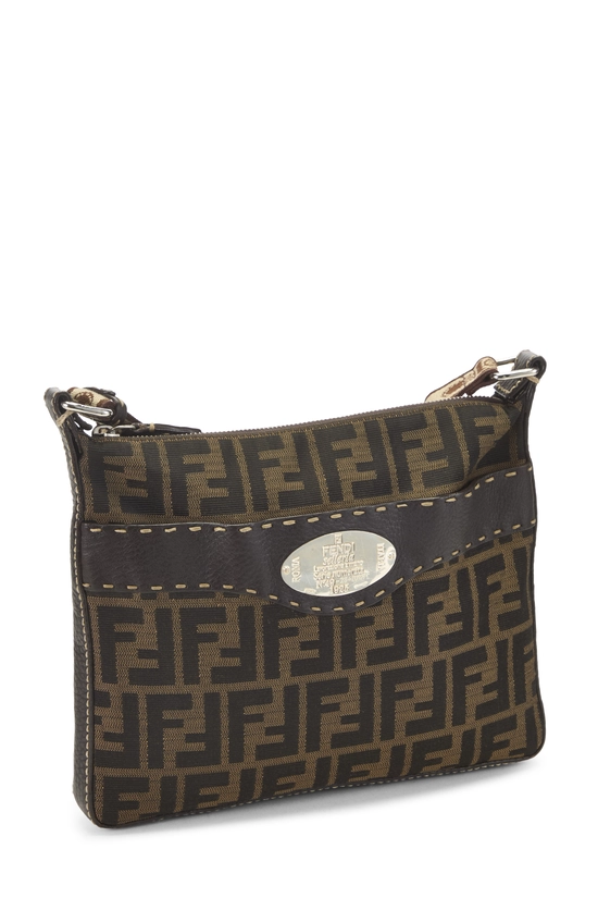 Brown Zucca Canvas Selleria Messenger, , large image number 1