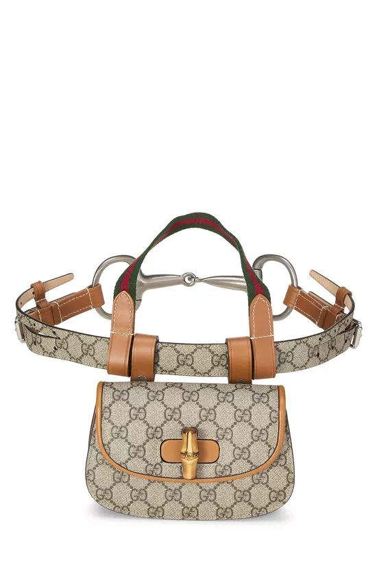 Brown GG Supreme Canvas 1947 Bamboo Belt Bag 75, , large image number 0